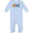 thumbnail image 2 of Inktastic First Birthday Football Theme Baby Romper Coveralls, 2 of 4