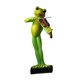 thumbnail image 2 of Escultura de animal, estatua de rana, regalo decorativo con base estable, adorno de resina. Violín, 2 of 9