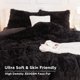 thumbnail image 4 of Juego de edredón Andency Fluffy Black King Size, 3 piezas, 4 of 8