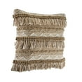 thumbnail image 3 of Ox Bay Neutral Geometric Fringe Indoor/Outdoor Pillow, 3 of 7