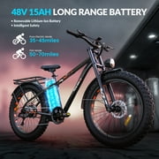 5TH WHEEL W29B 26 x 4 Fat Tire Electric Bike, 750W Motor Adult Ebike with 48V 15Ah Removable Battery, Electric Mountain Bicycle with 7 Speed, UL2849
