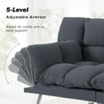 thumbnail image 5 of HONEY HOME Sofa Bed Futon,Convertible Sleeper Bed Couch with 4 Reclining Backrest &Armrest,68" Comfy Cloud Sofa Loveseat for Small Living Room Office, 5 of 7
