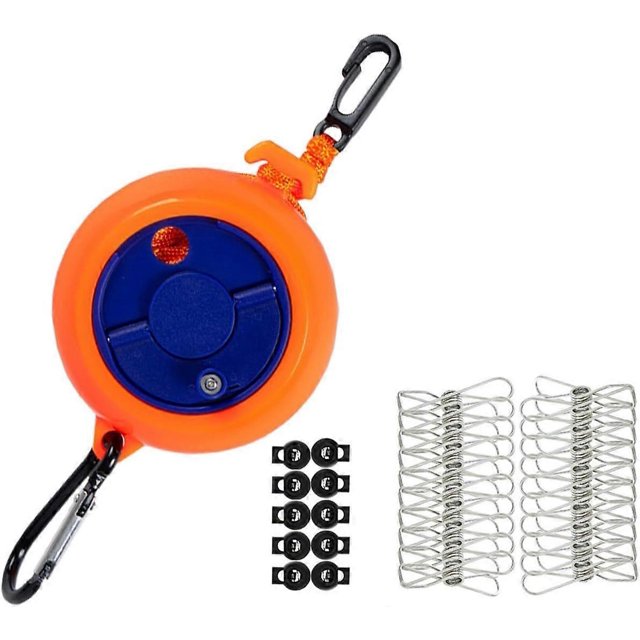 Retractable Camping Clothesline, Adjustable Travel Laundry Rope, Heavy Duty