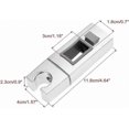 thumbnail image 3 of Chrome ABS Shower Head Holder, Adjustable Rectangular Slide Bar, 18x30mm Manual Replacement Shower Fixture, 3 of 5