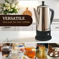 thumbnail image 2 of Elite Gourmet 12-Cup Electric Coffee Percolator, Dishwasher Safe Stainless-Steel Filter, Lid & Tube, Keep Warm, 360&Acirc;&deg; Swivel Base Cord-less Serving, Sta, 2 of 6