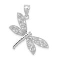 thumbnail image 1 of Pendentif Libellule en Or Blanc 14K avec Motif Diamant, 1 of 3