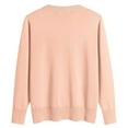 thumbnail image 3 of ZHOUCHANKIDS Women's 100% Merino Wool Lightweight V-Neck Cardigan Sweater Button Down Long Sleeve Knitwear Outwear Tops Pink M, 3 of 4