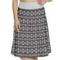 thumbnail image 1 of Women's Medieval Vintage Victorian Baroque A-line Printed Skirt Casual Wear, 3XL, White Black and Grey, by Ambesonne, 1 of 6