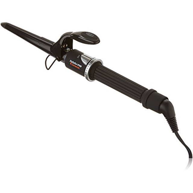 BaBylissPRO Ceramic Pointy Barrel Curling Iron, 1" Barrel