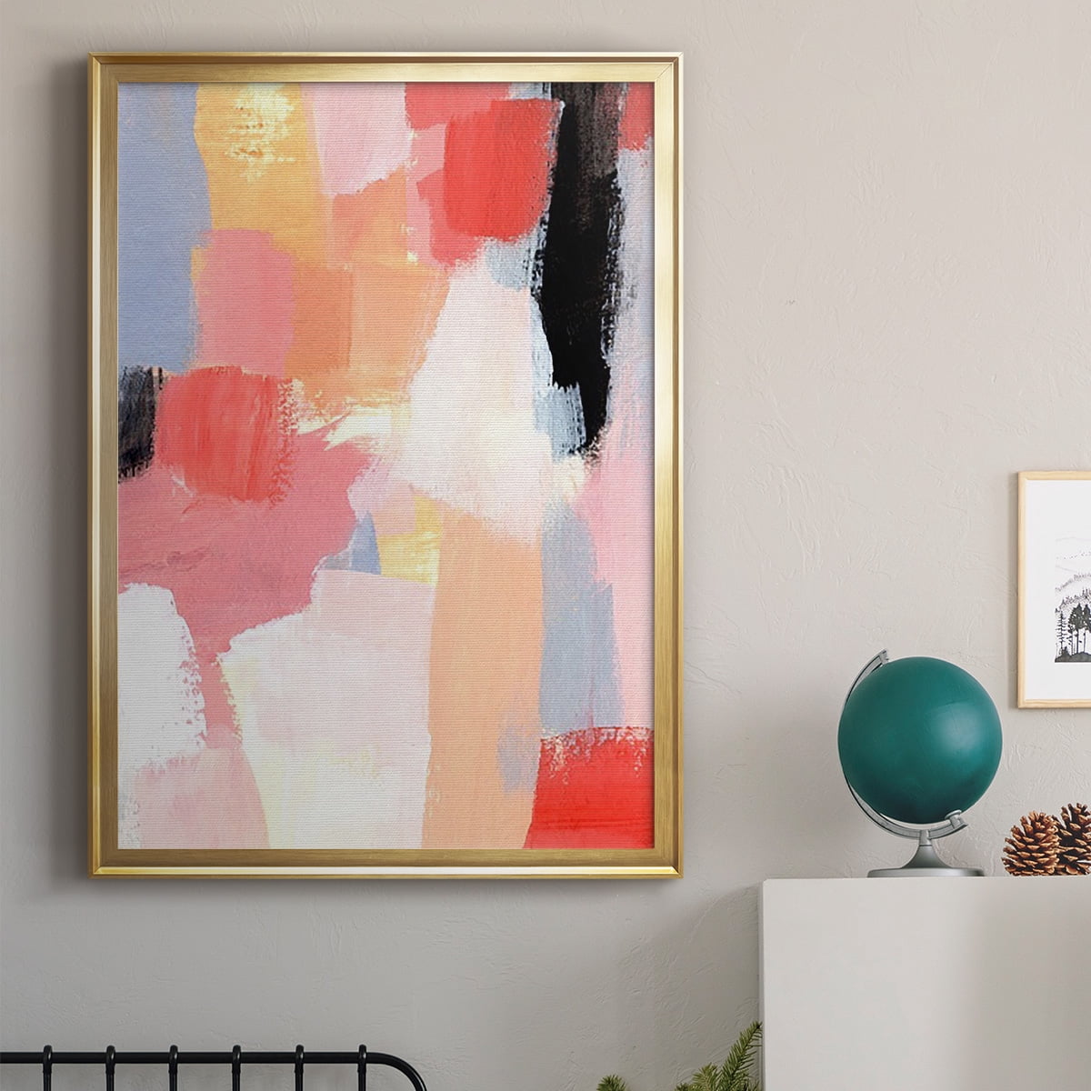 Aerial Scarlet I Premium Framed Print, in Gold, Black, or Silver - Ready to Hang