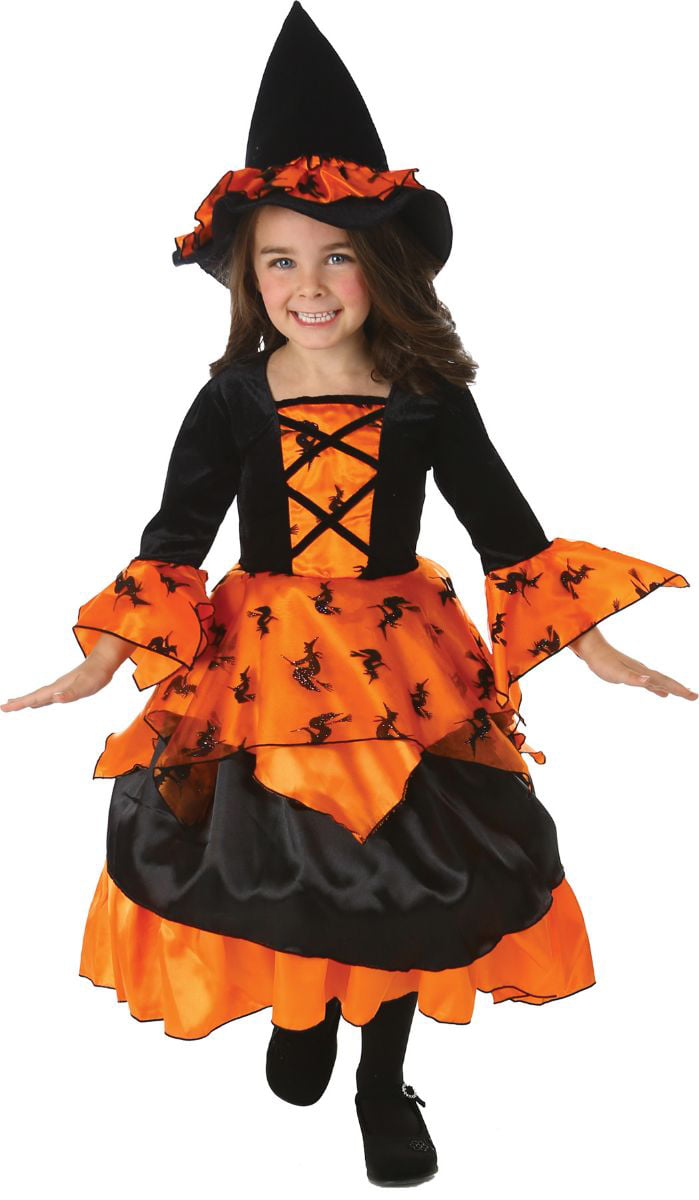 Orange and Black Amelia Witch  Girl Toddler  Halloween  