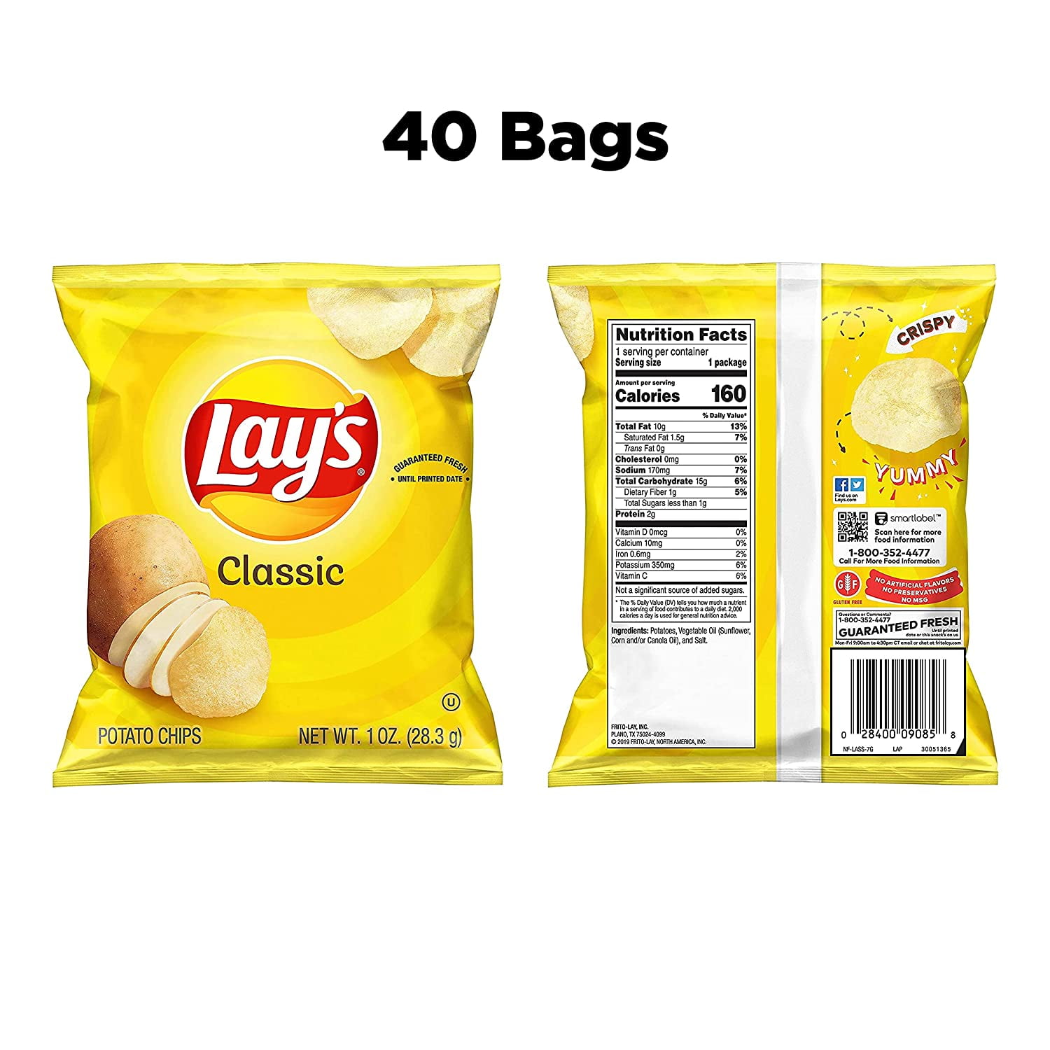 Lay S Classic Potato Chips 1 Oz Bags