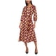 thumbnail image 1 of Karl Lagerfeld Womens Geometric Print Satin Midi Dress, charcoal, 14, 1 of 1