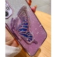 thumbnail image 5 of Compatible with Galaxy A32 5G Case for Women Girls, Cute 3D Butterfly Luxury Bling Sparkle Liquid Flowing Camera Lens Protector Plating Shockproof Phone Case for Galaxy A32 5G (PURPLE), 5 of 14
