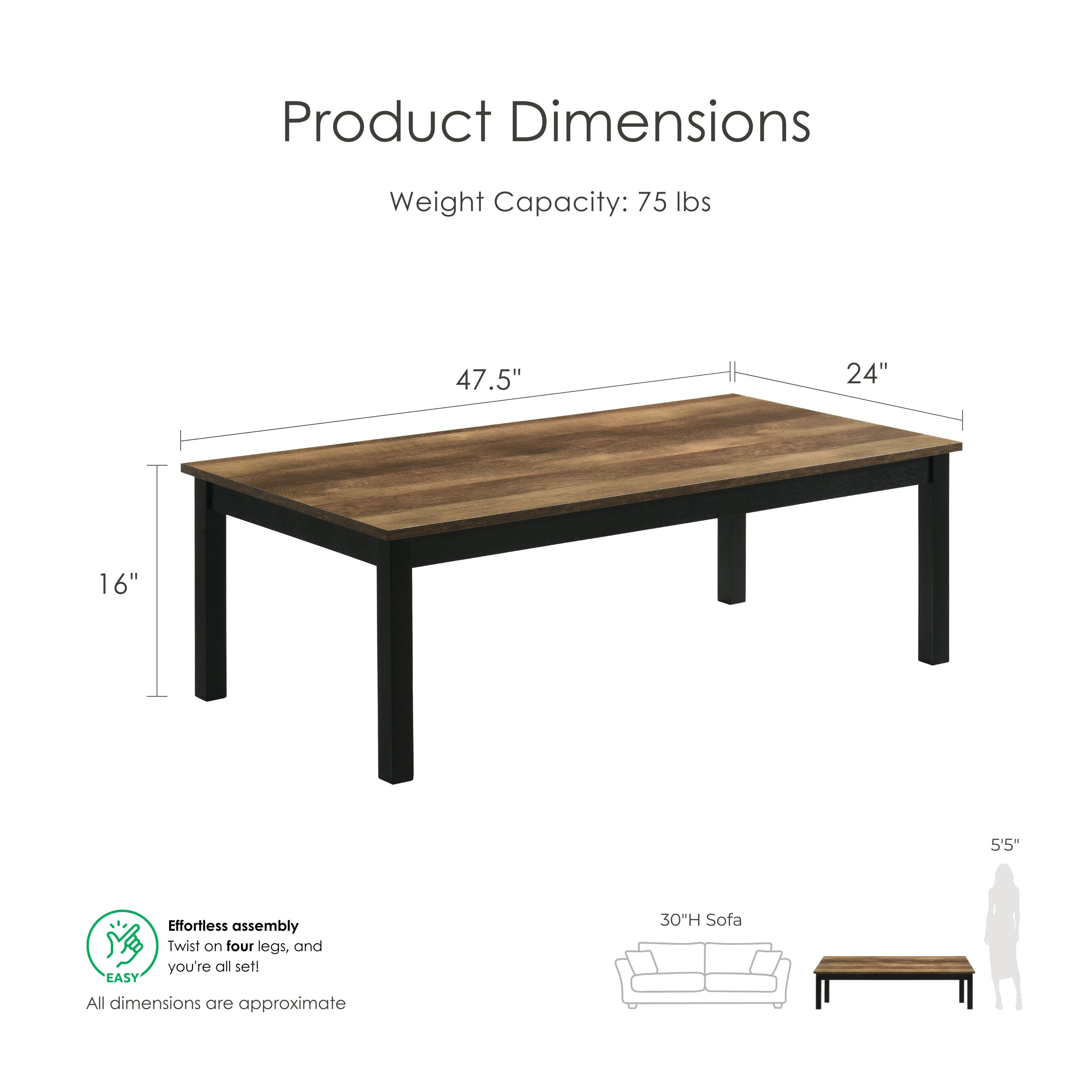 Furniture of America Versi Modern 3-Piece Coffee Table Set, Brown