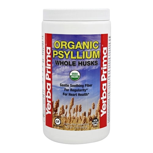 Yerba Prima Organic Psyllium Whole Husks Supplement, 12 Oz, 3 Pack