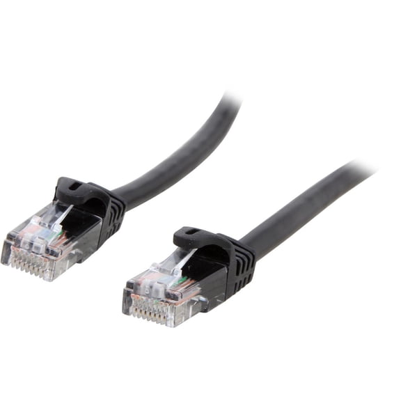 StarTech 6 ft Black Snagless Cat5e UTP Patch Cable