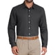 thumbnail image 1 of Camisas de vestir de negocios de manga larga con botones para hombres, rayas, S, negro, 1 of 5