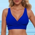 thumbnail image 2 of MKLEKYY Trajes De Baño Mujer 2 Piezas Women Lace Up Swimwear Tops Underwire Full Coverage Bikini Top Push Up Swim Crop Top Tie Back Bathing Suit Tops, 2 of 5