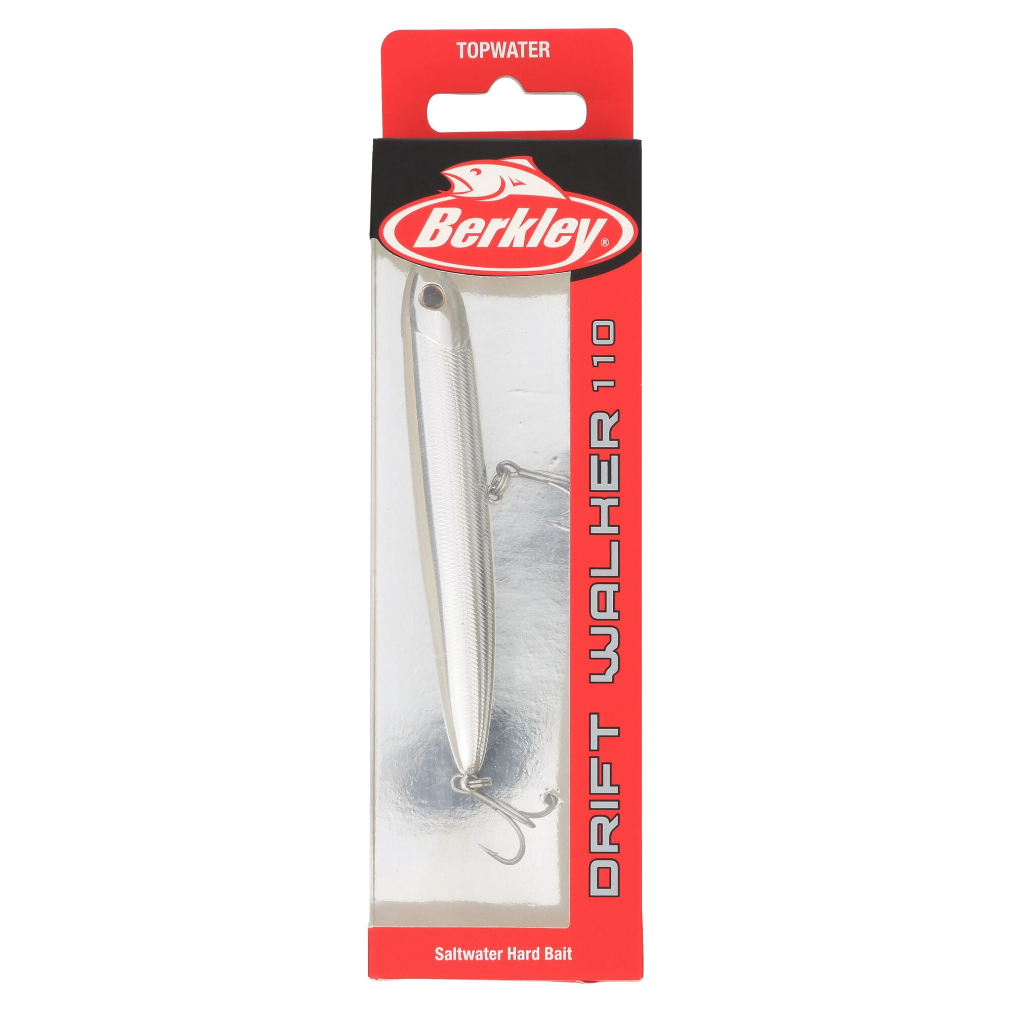 Berkley Drift Walker Saltwater, 4.3 in, Topwater Baits, Chrome (1 Count)
