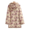 thumbnail image 5 of Abrigos de gran tamaño vintage con bolsillos con capucha y estampado floral para mujer Fridja BV0+475, 5 of 5