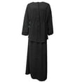 thumbnail image 4 of NMMUED Muslim Women Clothing Maxi Skirt Set Abayas for Women Muslim Abaya Dress Prayer Dress for Women Muslim, Black L, 4 of 6