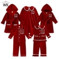 thumbnail image 2 of Toddler Baby Boys Girls Velvet Christmas Pajamas Set Kids Winter Holiday Clothing Suit Add Your Text Name Sleepwear Customized, 2 of 4
