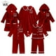 thumbnail image 2 of Toddler Baby Boys Girls Velvet Christmas Pajamas Set Kids Winter Holiday Clothing Suit Add Your Text Name Sleepwear Customized, 2 of 4