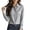 Z1-Gray-long sleeve tops for women, variant on Satin Shirts for Women Business Casual Hidden Button Down Shirt Collared V Neck Long Sleeve Classic Fit Blouses for Office Wear