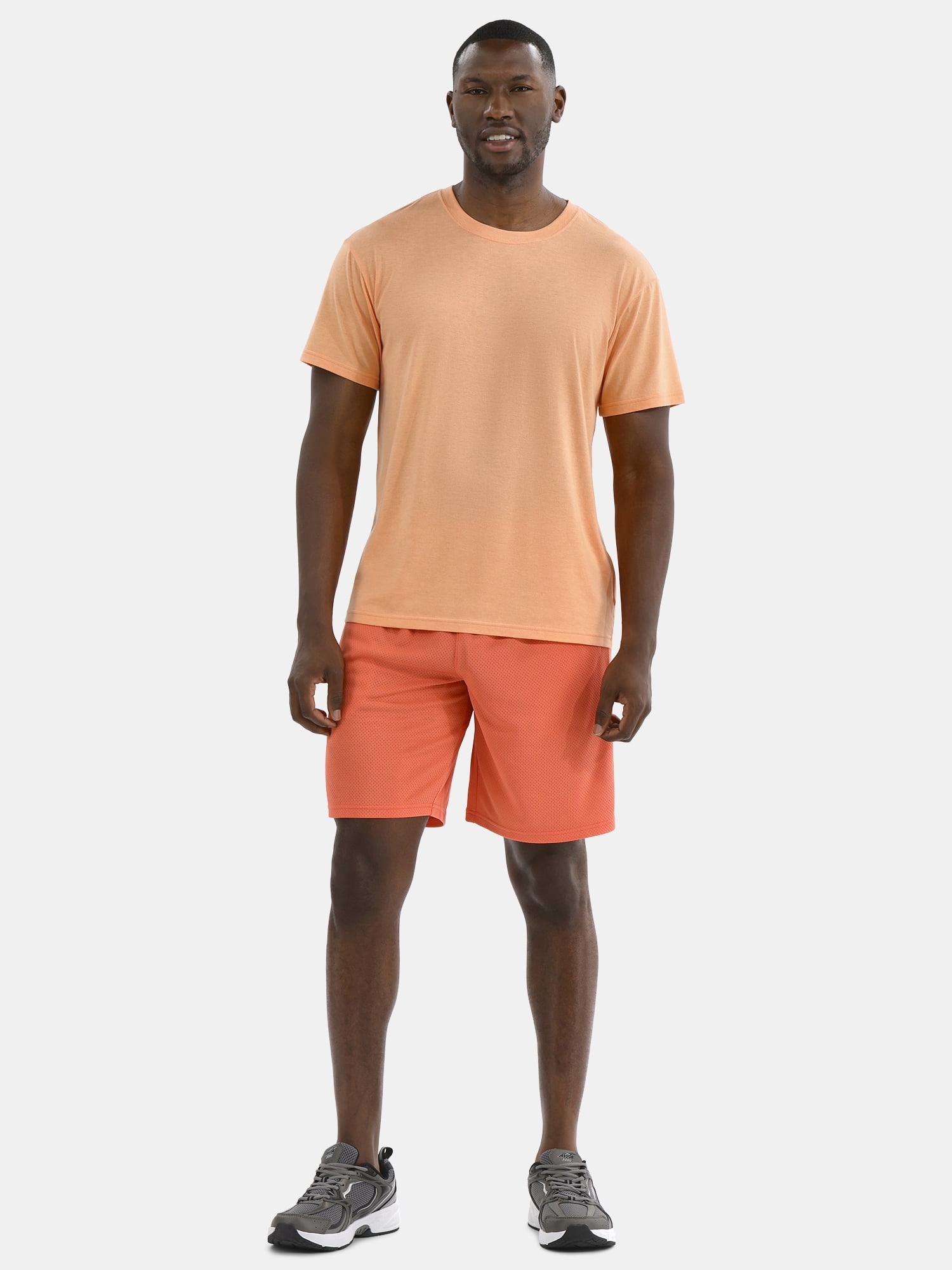 Athletic Works Men's Solid Tri Blend Tee with Short Sleeves, Sizes XS-4XLT