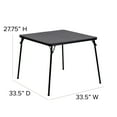 Flash Furniture 5 Piece Black Folding Card Table and Chair Set