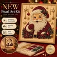 thumbnail image 2 of DIY Christmas Pearl Bead Painting Kit,Santa Themed Canvas Rhinestone Art Set with Instruction Manual for Adult Holiday Crafts and Home Wall Decor, 2 of 6