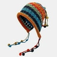 thumbnail image 7 of Knit Hat for Women Fashion Cover Ears Crochet Peruvian Hat Vintage Ear Flap Winter Warm Beanie Skull Cap, 7 of 7