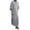 Light Gray, variant on Linen Blend Tunic Shirt Long Sleeve Modern Casual Minimalist Design Ankle Length Top for Everyday Black L