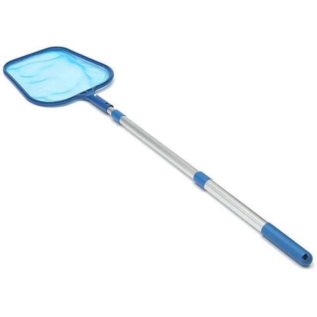 Red de rastrillo para piscina con poste telescópico de 17 a 41 pulgadas, red de malla para rastrillo para piscina de estanque de spa, suministros y accesorios para limpiador de piscinas