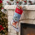 thumbnail image 4 of Personalized Christmas Stockings with Embroidered Name,Soft Velvet with Snowman Jacquard Design Xmas Stockings,18Inches Vintage Stocking for Family & Fireplace Holiday Decor Gift, 4 of 9
