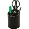 thumbnail image 3 of (4 pack) Business Source, BSN32355, Large 3-Compartment Plastic Pencil Cup, 1 Each, Black, 3 of 3