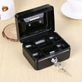 thumbnail image 4 of Cash Lock Box Compact Shock-proof Portable Multi Compartments Deposit Cash Cash Safe Metal Box Jewelry Precious Stuff Container Mini Cash Box, 4 of 8