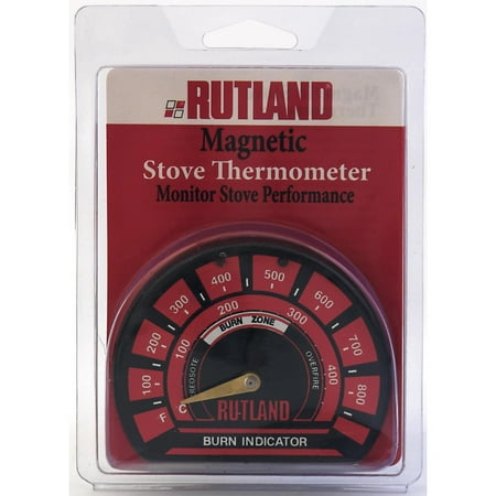 Rutland Products Single Wall Stove Pipe Magnetic Thermometer Up to 800 Degrees