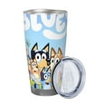 thumbnail image 2 of Masiiu Bluey Print 20OZ Car Cup for Travel, Insulated Stainless Steel Cup, Leak-Proof Lid with Straw and Direct Drinking Opening-Straw Two-piece Set, 2 of 8