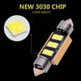 thumbnail image 3 of 1 unidad de bombilla LED C5W nueva de 31 mm, 36 mm, 39 mm, 41 mm, 6 chips SMD 3030, luz de techo de coche, Canbus, sin error, lámpara de lectura interior automática, 3 of 4