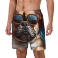thumbnail image 1 of Balery French Bulldog In Sunglasses Bañador para hombre, shorts de playa de secado rápido con entrepierna y forro de compresión-3X-Large, 1 of 6