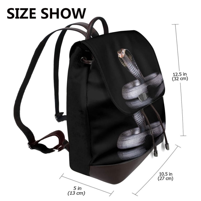 black leather snake backpack Skin 38cm (15) high x 30cm (12) wide x 11cm (4.3) deep Restyle Cathedral Snake Backpack Black female Womens Gucci Black Textured Leather Kingsnake