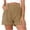 Khaki, variant on Ausyst Summer Clearance! Shorts for Women Solid Pocket Shorts Casual Wear Work Out Shorts Pants
