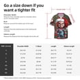 thumbnail image 5 of Lsque Chucky print Men's Cuban Collar Short Sleeve Shirt Summer Beachwear Casual Button Down Fashionable Vacation Leisure Shirt-Large, 5 of 7