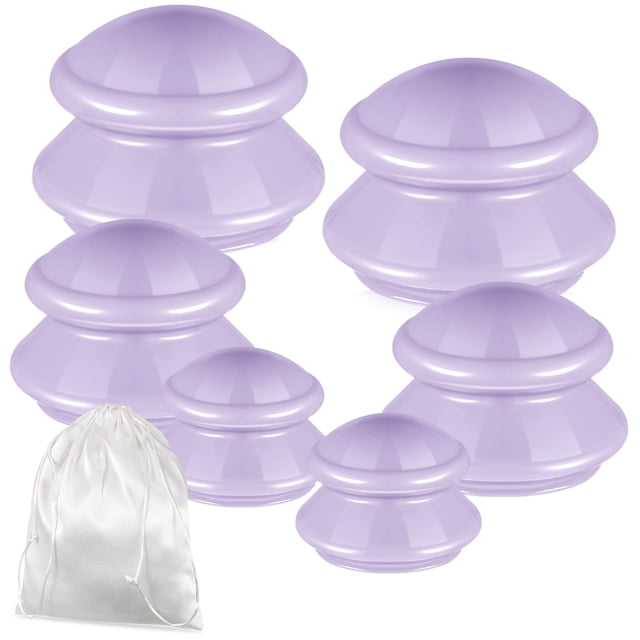 Set de ventosas TrelaCo de silicona para terapia de masaje, 6 unidades