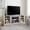 White, variant on YWEN Large Faux Stacked Stone TV Stand, Desk Storage Rack, Media Console Table with Large Storage Cabinet, Modern TV Media Entertainment Stand, 70.12“W x 15.35”D x 25.83" H (Gray)