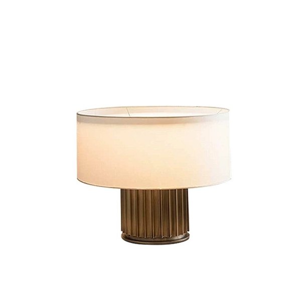 Lámpara de mesa sencilla for sala de estar, dormitorio de hotel, mesita de noche de tela
