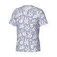 thumbnail image 3 of Rocae Rabbit And Floral for Men's Moisture-Wicking Crew Tee - T-Shirt for Sports, Outdoor Activities, and Casual Wear, 3 of 9