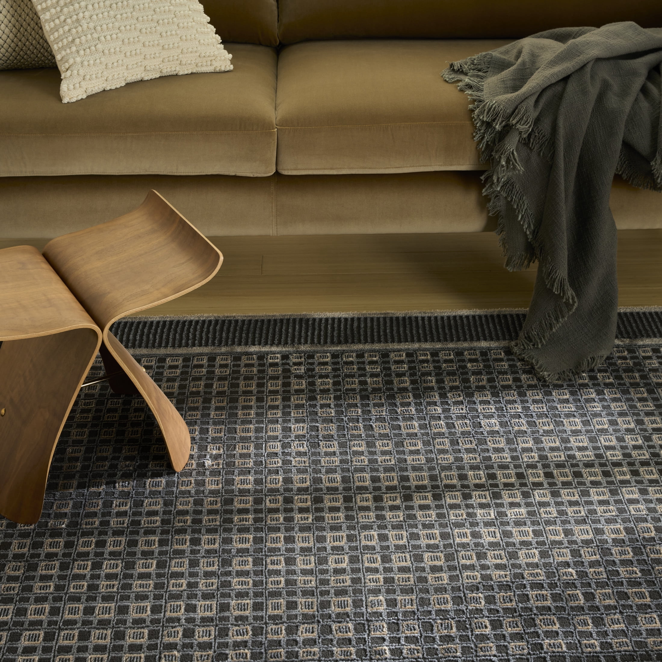 Nourison Nordic 9' x 12' Black Taupe Art Deco Indoor Rug